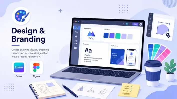 Best tools for early-stage startups showcasing Canva and Figma for branding, UI design, and creative collaboration