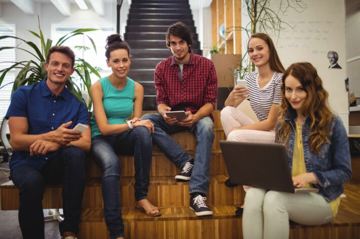 Gen Z founders network members at a casual offline meetup